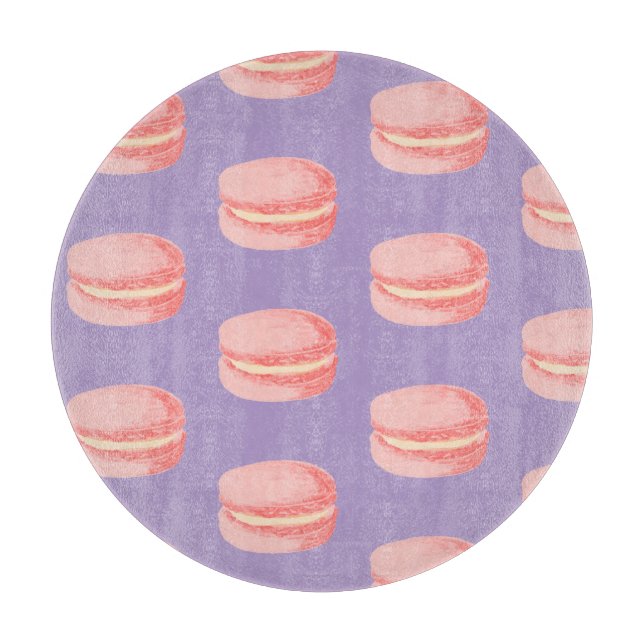 Pink Macaroons Cutting Board (Front)
