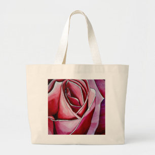Pink Macro abstract original rose art Large Tote Bag