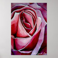 Pink Macro abstract original rose art