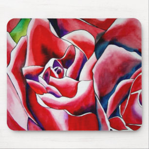 Pink macro roses mouse pad