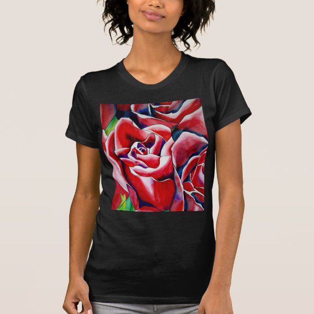 Pink macro roses T-Shirt (Front)