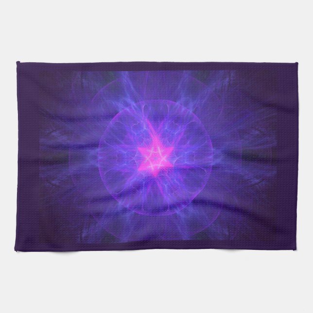 Pink Magen David Tea Towel (Horizontal)