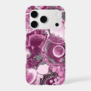 Pink, Magenta and Black Fluid Art Pour Painting