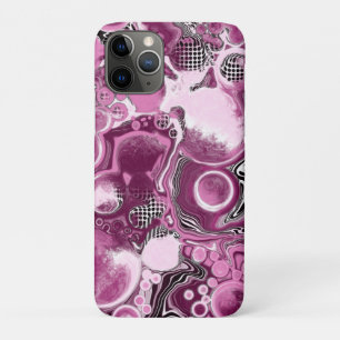 Pink, Magenta and Black Fluid Art Pour Painting  Case-Mate iPhone Case