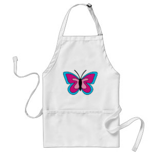 Pink Magenta Blue Butterfly Standard Apron