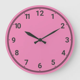 Pink magenta large clock