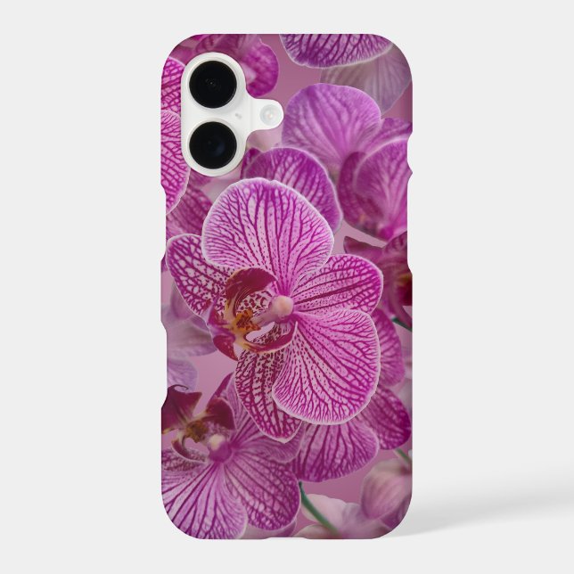 Pink Magenta Orchid Flowers iPhone Case (Back)