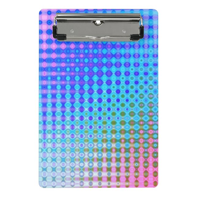 Pink Magenta Purple Blue Turquoise Mini Clipboard (Front)
