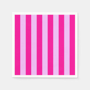 Pink & Magenta Stripe Pattern Napkin