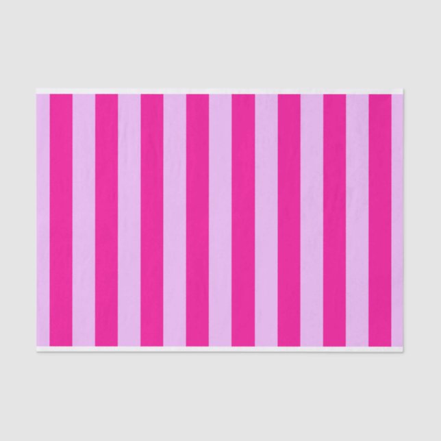 Pink & Magenta Stripe Pattern Tissue Paper (Front)