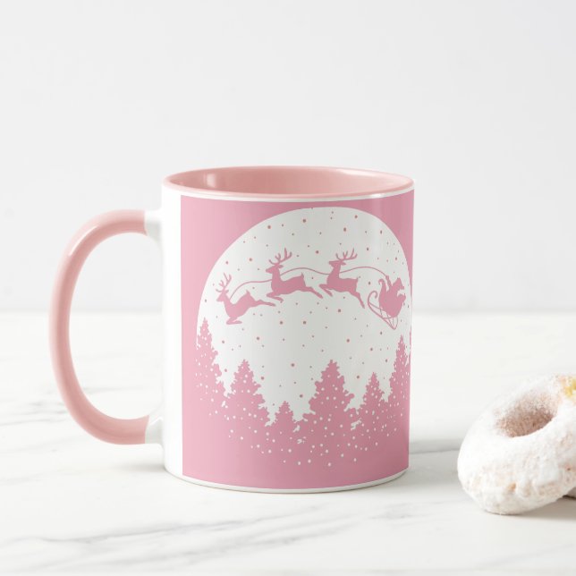 Pink Magic Christmas Mug (With Donut)