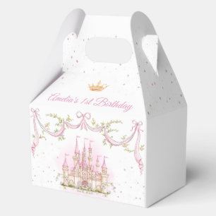 Pink Magic Princess Castle Birthday Favour Boxes