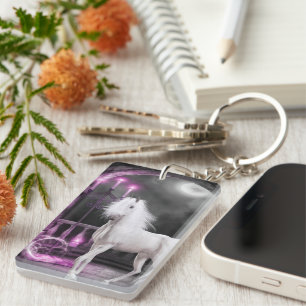 Pink Magical Unicorn Key Ring