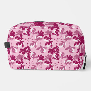 Pink magnolia botanical Print Dopp Kit