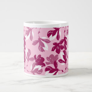 Pink magnolia botanical Print Large Coffee Mug