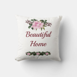 Pink Magnolia Custom Cushion