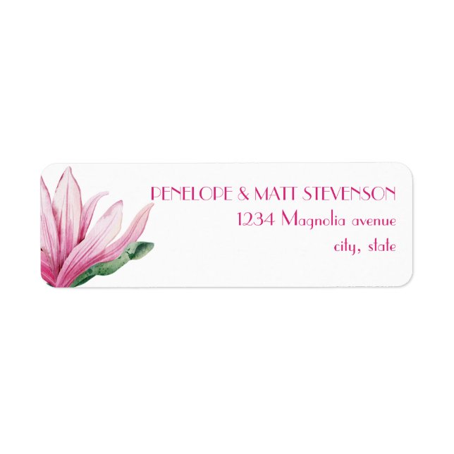 Pink Magnolia Flower in bloom Wedding (Front)