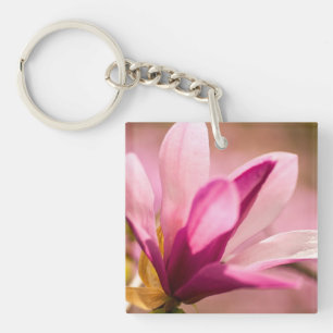 Pink Magnolia Key Ring