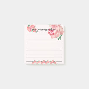 Pink Magnolia Leave Your Message Post-It Notes