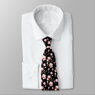 Pink Magnolia Pattern {pick your colour} Tie