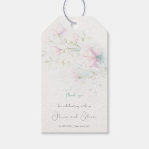 Pink Magnolia Wedding Gift Tags