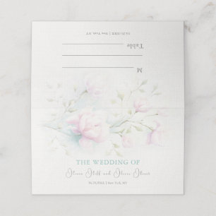 Pink Magnolia Wedding Place Card