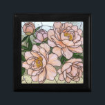 Pink Magnolias Stained Glass Illusion Gift Box<br><div class="desc">Elegant rose pink,  and white magnolias in a stained glass effect. Delicate and cheerful. Perfect fto store jewellery and other treasures,  or give as a personal gift.</div>