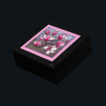Pink Magnolias Stained Glass Illusion Gift Box<br><div class="desc">Elegant rose pink,  and white magnolias in a stained glass effect. Delicate and cheerful. Perfect for kids to store jewellery and other treasures.</div>