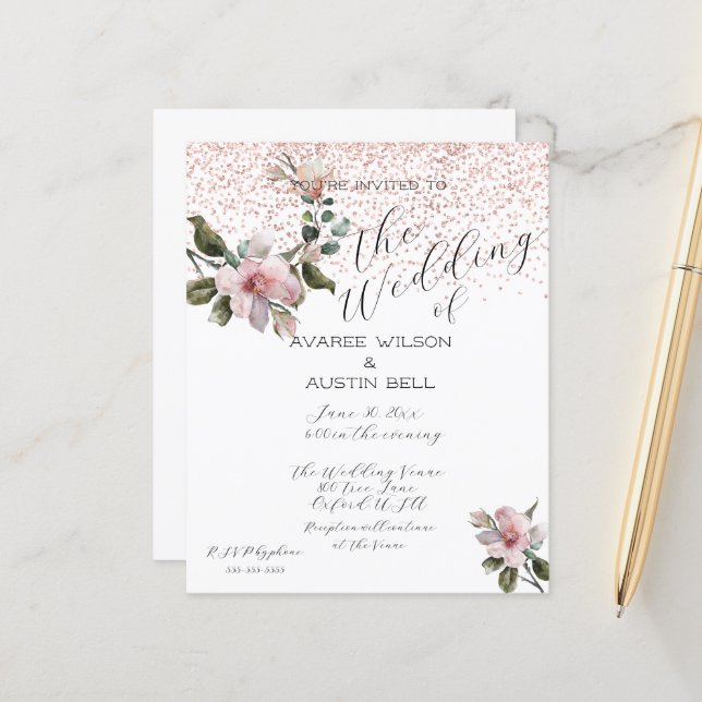  Pink Magnolias Watercolor (Front/Back In Situ)