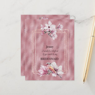 Pink Magnolias Will You Be My Bridesmaid