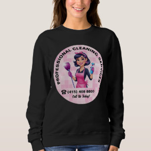 Pink Maid Janitorial Cleaning Service Uniform Sweatshirt