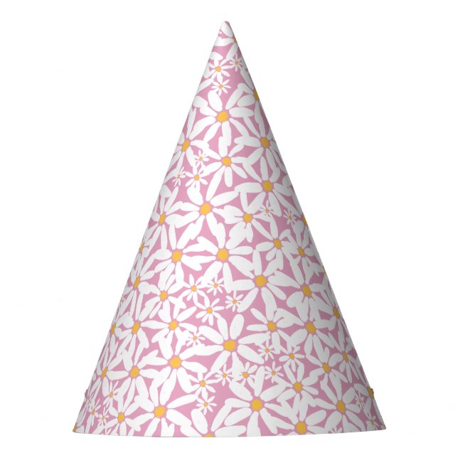 Pink - Make My Daisy Party Hat (Front)