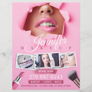Pink Makeup Artist / Beauty Salon Flyer