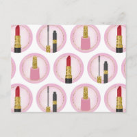 Pink Makeup Cosmetics Pattern Cosmetology