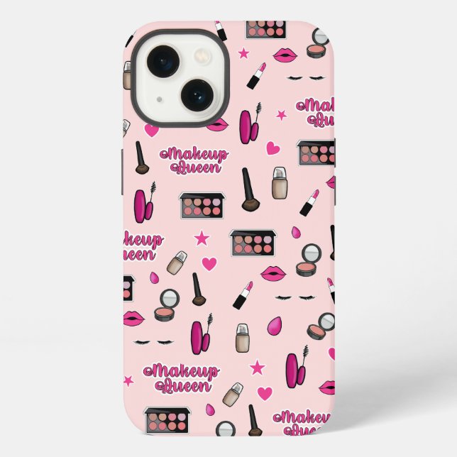 Pink Makeup Pattern Phone case  (Back)