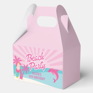 Pink Malibu Beach Birthday Favour Box