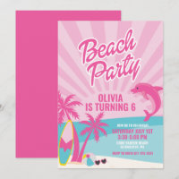 Pink Malibu beach birthday
