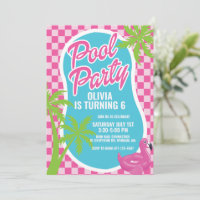 pink malibu pool party birthday