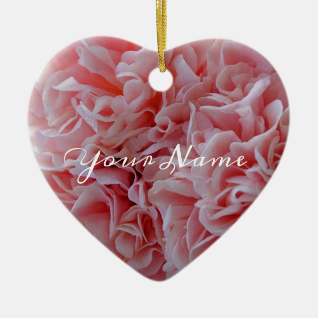  Pink Mallow Ceramic Tree Decoration (Front)