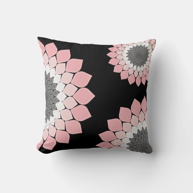 Pink Mandala artwork trendy summer and spring Cushion (Front)