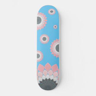 Pink Mandala artwork trendy summer and spring Skateboard