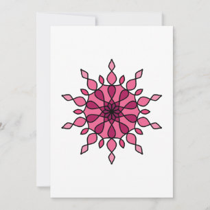Pink Mandala Holiday Card