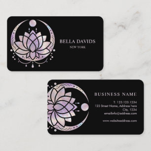 Pink Mandala Lotus Floral Yoga Instructor Business Card