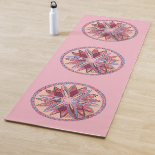 Pink Mandala Medallions Yoga Mat