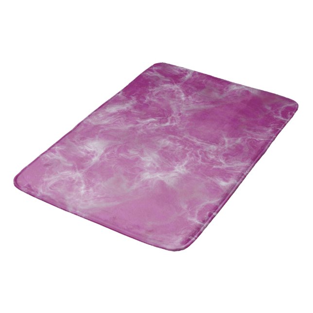Pink Marble abstract Bath Mat (Angled)