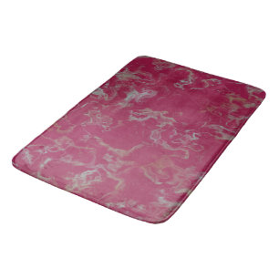 Pink Marble abstract Bath Mat
