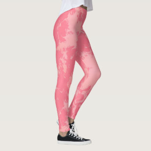 Pink Marble Abstract Leggings