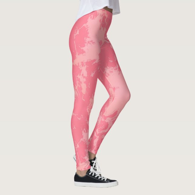 Pink Marble Abstract Leggings (Right)