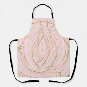 PINK MARBLE AGATE GOLD GLITTER GLAM APRON