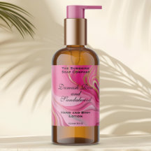 Pink Marble and Gold Foil Cosmetics Bottle Label